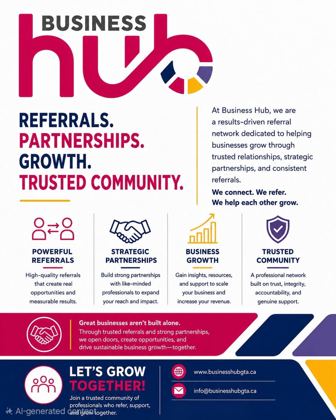 The Business Hub GTA brochure flyer